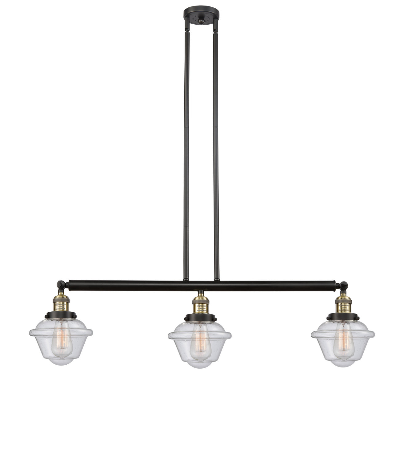 Innovations - 213-BAB-G534 - Three Light Island Pendant - Franklin Restoration - Black Antique Brass