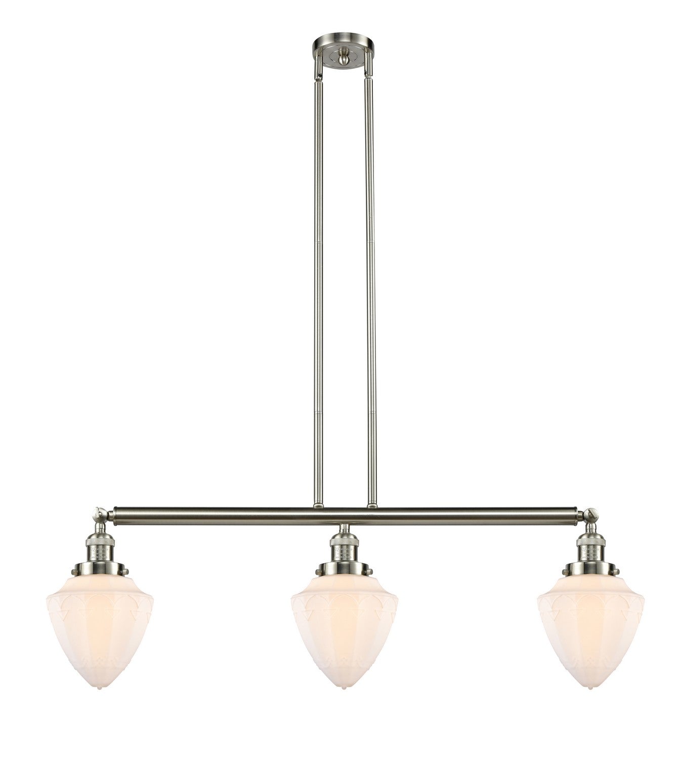 Innovations - 213-SN-G661-7 - Three Light Island Pendant - Franklin Restoration - Brushed Satin Nickel