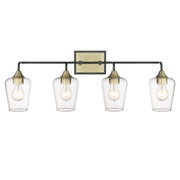Acclaim Lighting - IN40083BK - Four Light Vanity - Gladys - Antique Brass and Black