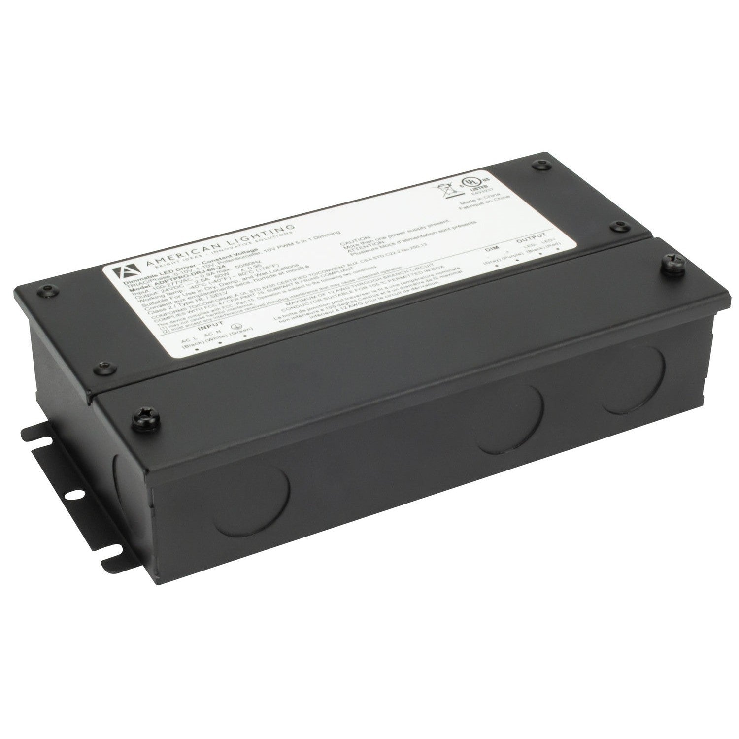 American Lighting - ADPTPRO-DRJ-60-24 - Constant Voltage Driver w/Junction - Adaptive Driver - Black