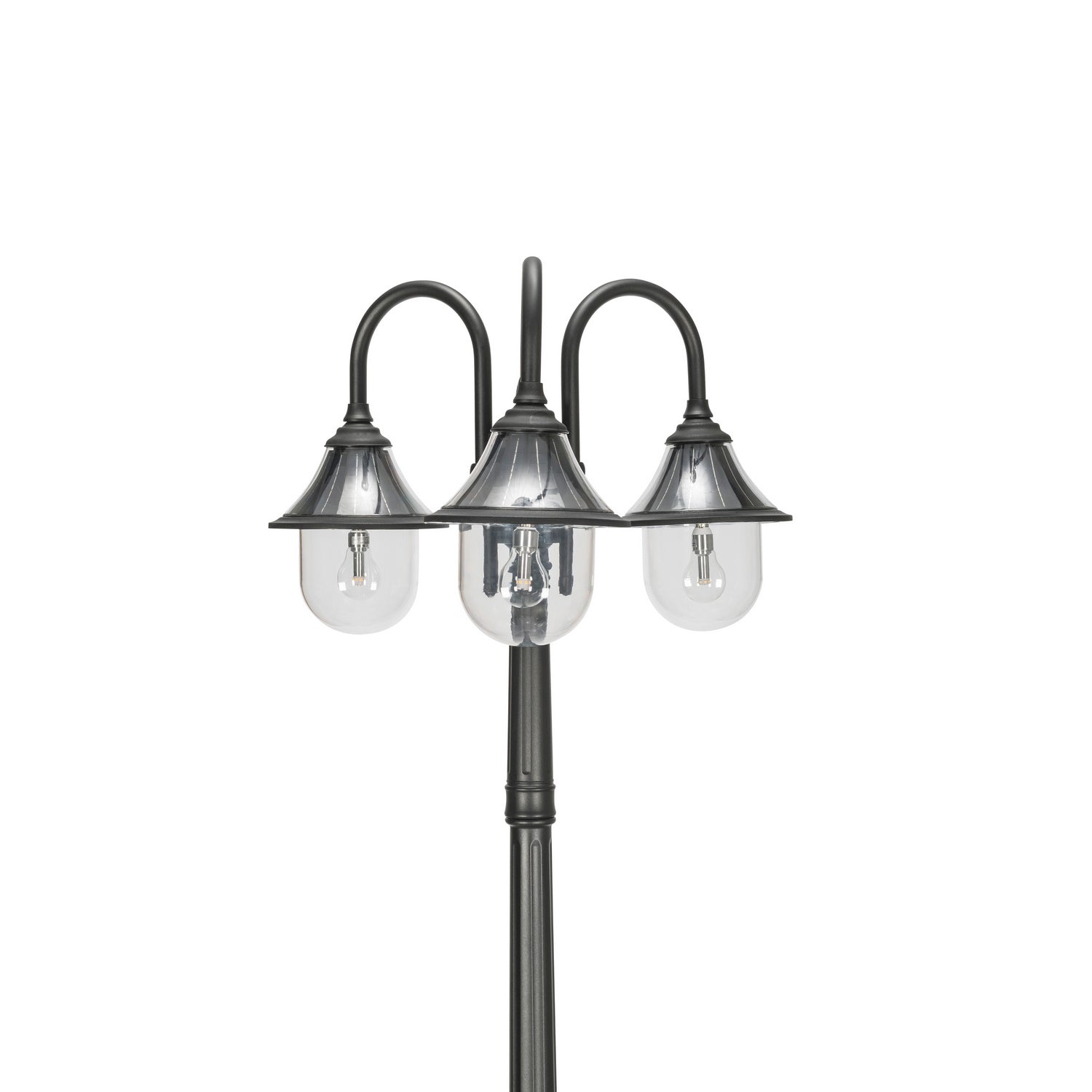 Gama Sonic - 123BM50003 - Triple Head Lamp Post - Black