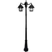 Gama Sonic - 177B50002 - Double Head Lamp Post - Black