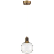 Access - 63142LEDD-ABB/CLR - LED Pendant - Port Nine Burgundy - Antique Brushed Brass
