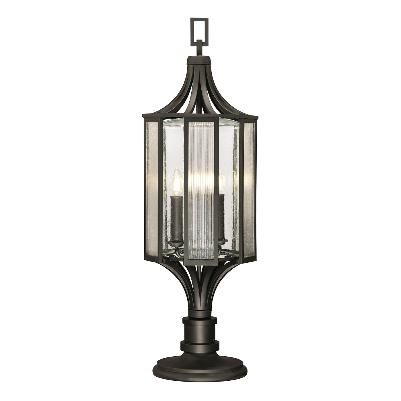 Fine Art Handcrafted Lighting - 900080ST - Three Light Outdoor Adjustable Pier/Post Mount - Bristol - Black