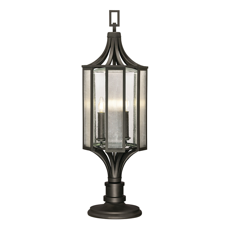 Fine Art Handcrafted Lighting - 900080ST - Three Light Outdoor Adjustable Pier/Post Mount - Bristol - Black
