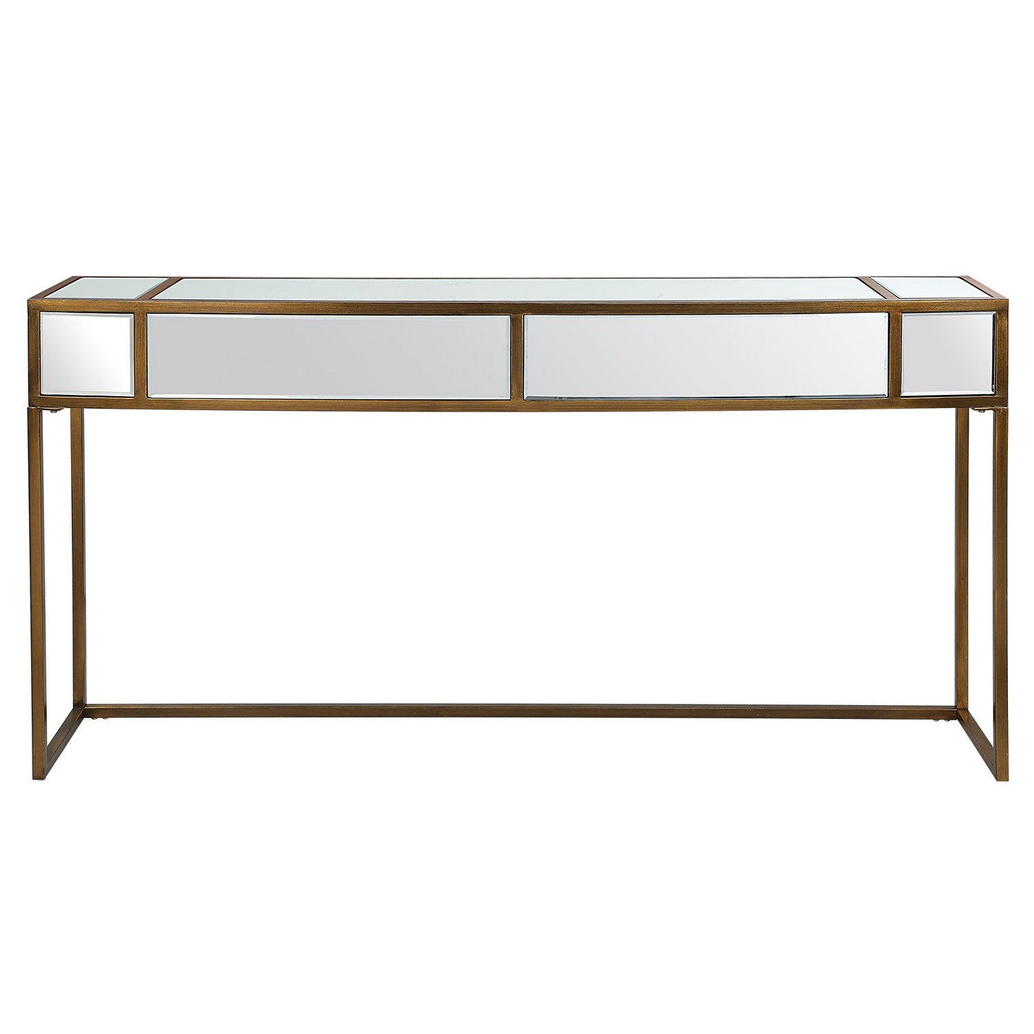 Uttermost - 25286 - Console Table - Reflect - Brushed Aged Gold