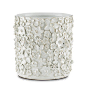 Currey and Company - 1200-0627 - Cachepot - Jessamine Collection - White