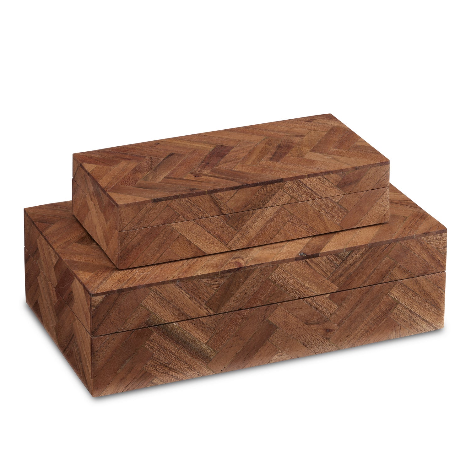 Currey and Company - 1200-0643 - Box Set of 2 - Alfeo Wood Box Set of 2 - Natural