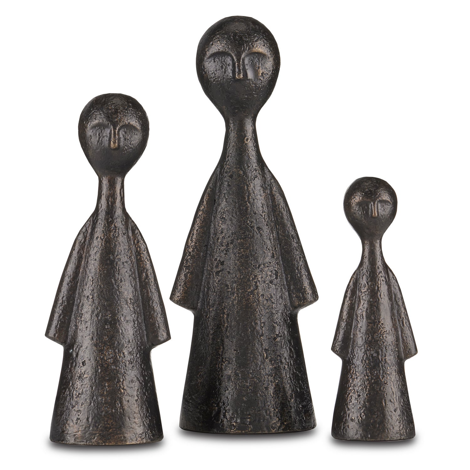 Currey and Company - 1200-0644 - Figure Set of 3 - Ganav Bronze Figure Set of 3 - Bronze