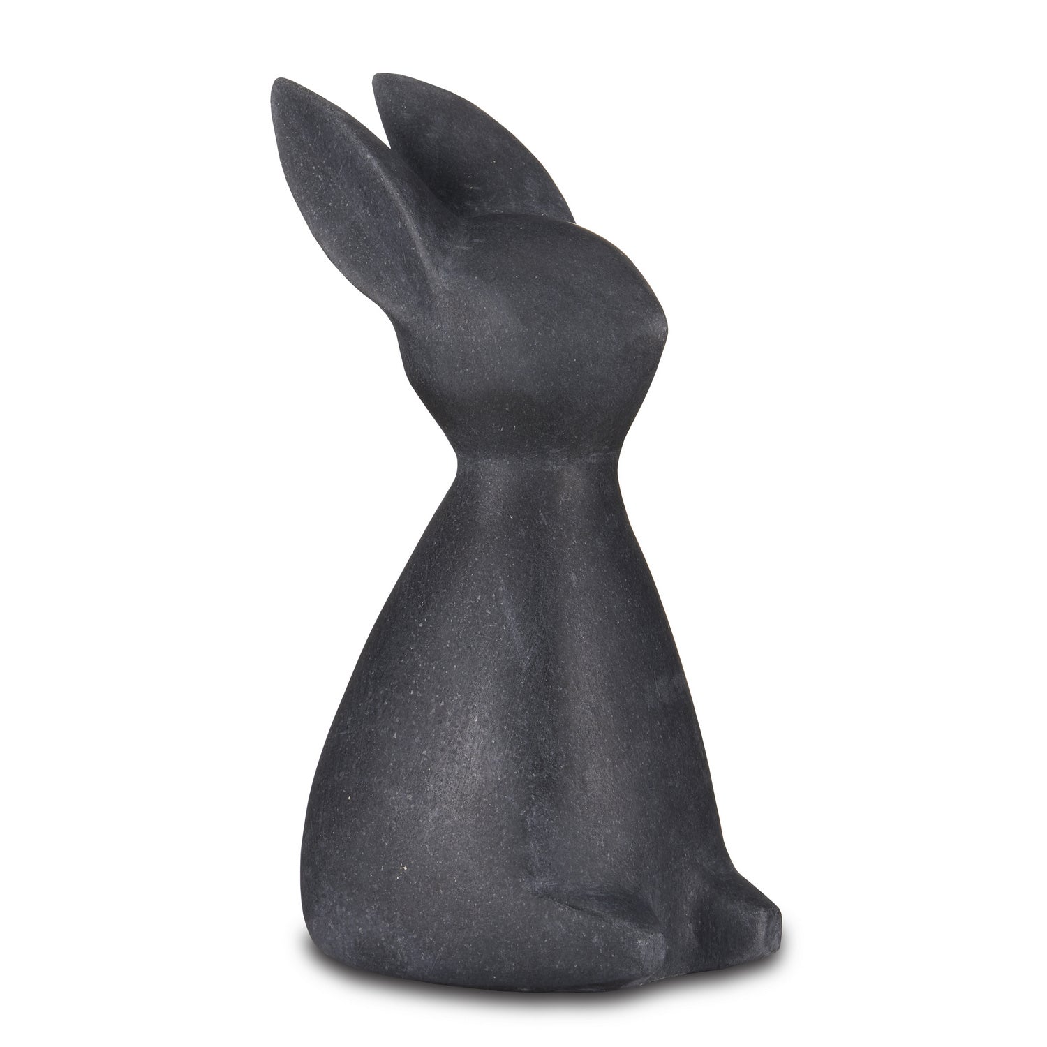 Currey and Company - 1200-0655 - Rabbit - Black Marble Rabbit - Black