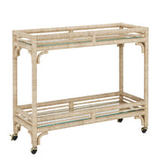 Currey and Company - 3000-0218 - Bar Cart - Olisa Collection - Natural Rope
