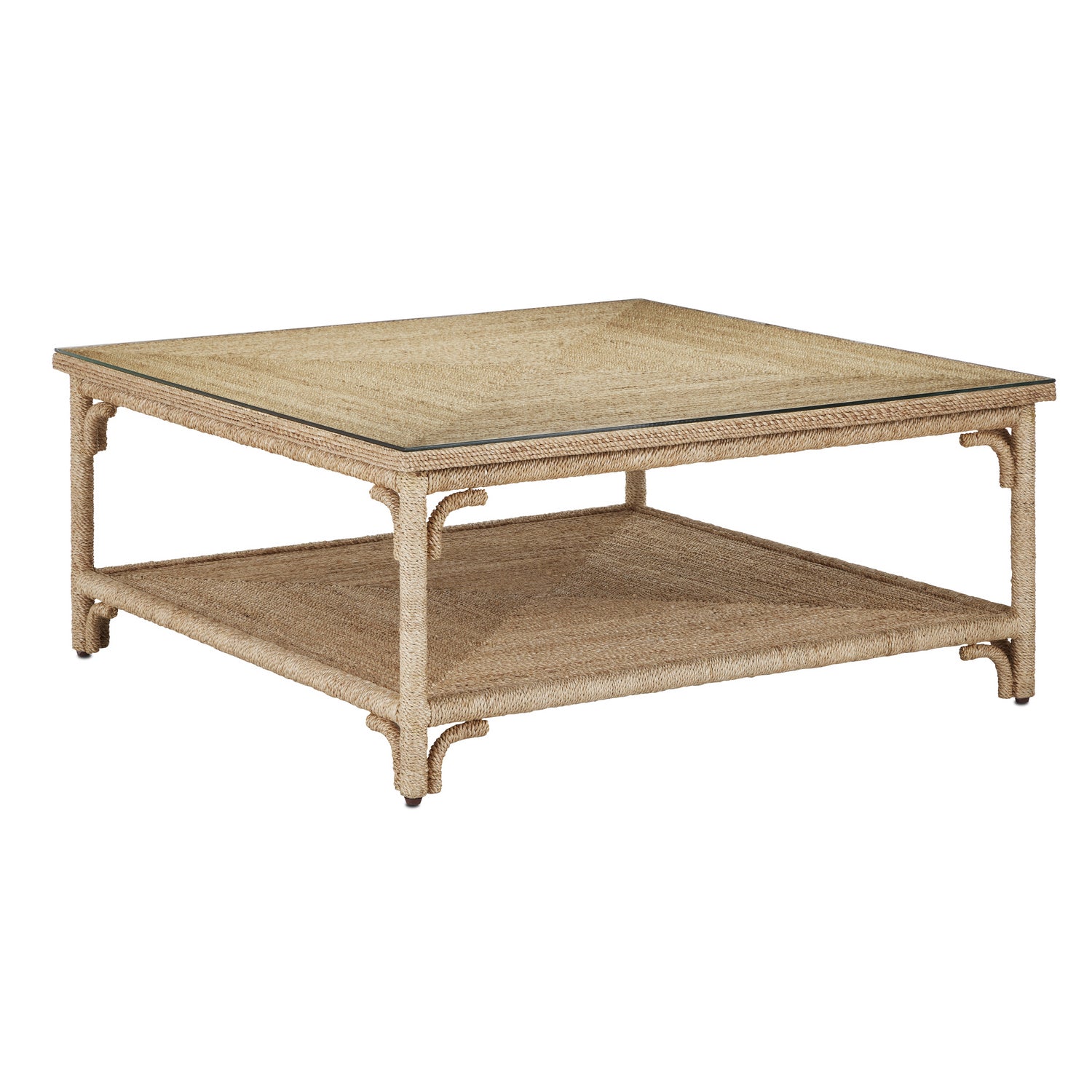 Currey and Company - 3000-0219 - Cocktail Table - Olisa Collection - Natural Rope