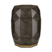 Currey and Company - 3000-0224 - Accent Table - Kendall Collection - Dove Gray/Polished Brass