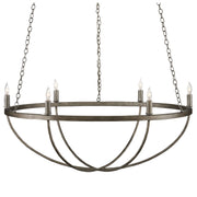 Currey and Company - 9000-0942 - Six Light Chandelier - Quillian Black Chandelier - Light Molé