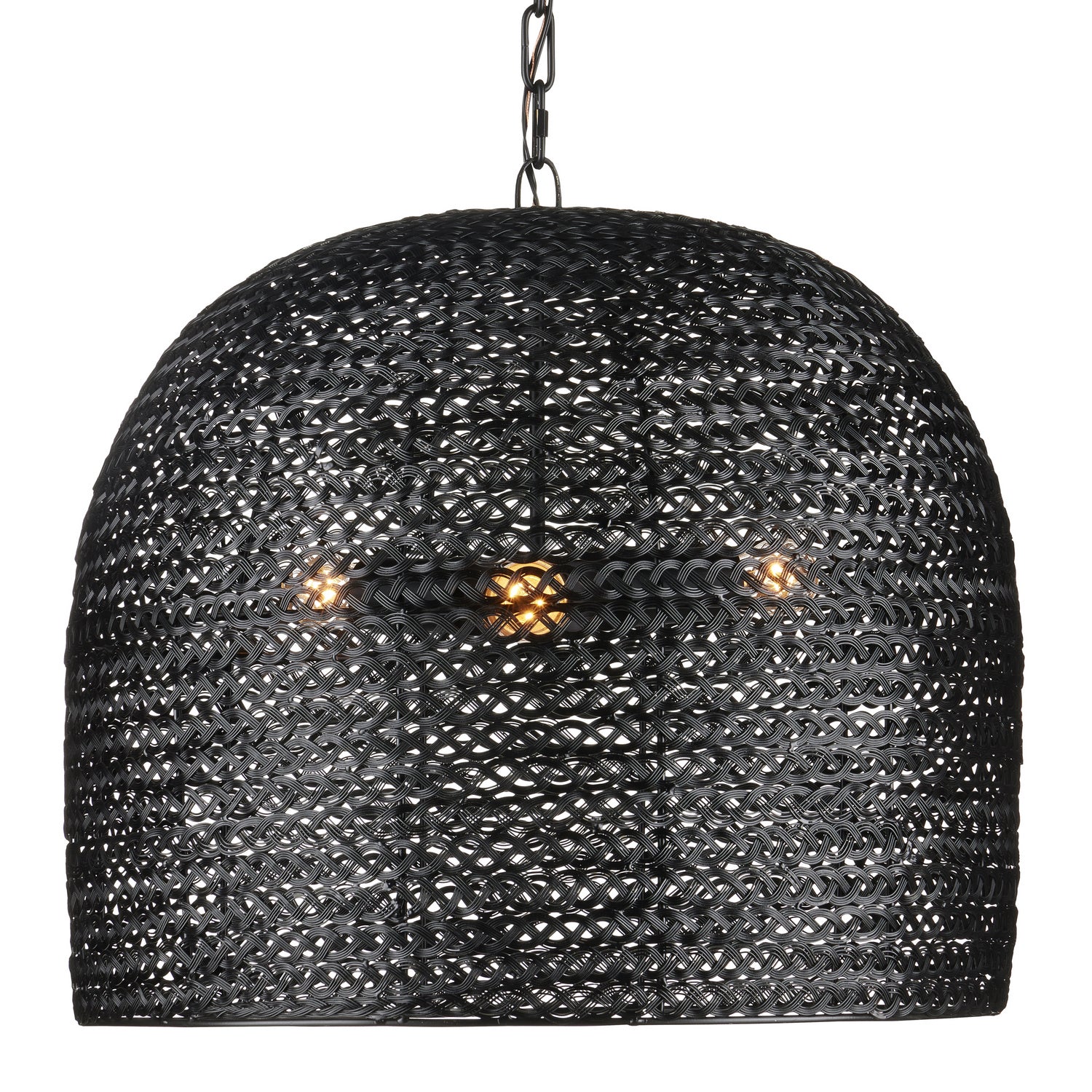 Currey and Company - 9000-0961 - Three Light Pendant - Piero Collection - Satin Black