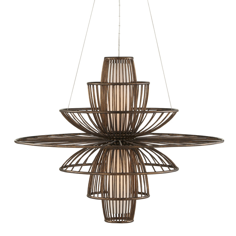 Currey and Company - 9000-0964 - Two Light Chandelier - Benjiro Chandelier - Cupertino/Off-White