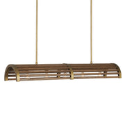 Currey and Company - 9000-0967 - Five Light Chandelier - Woodbine Chestnut Rectangular Chandelier - Chestnut/Brass