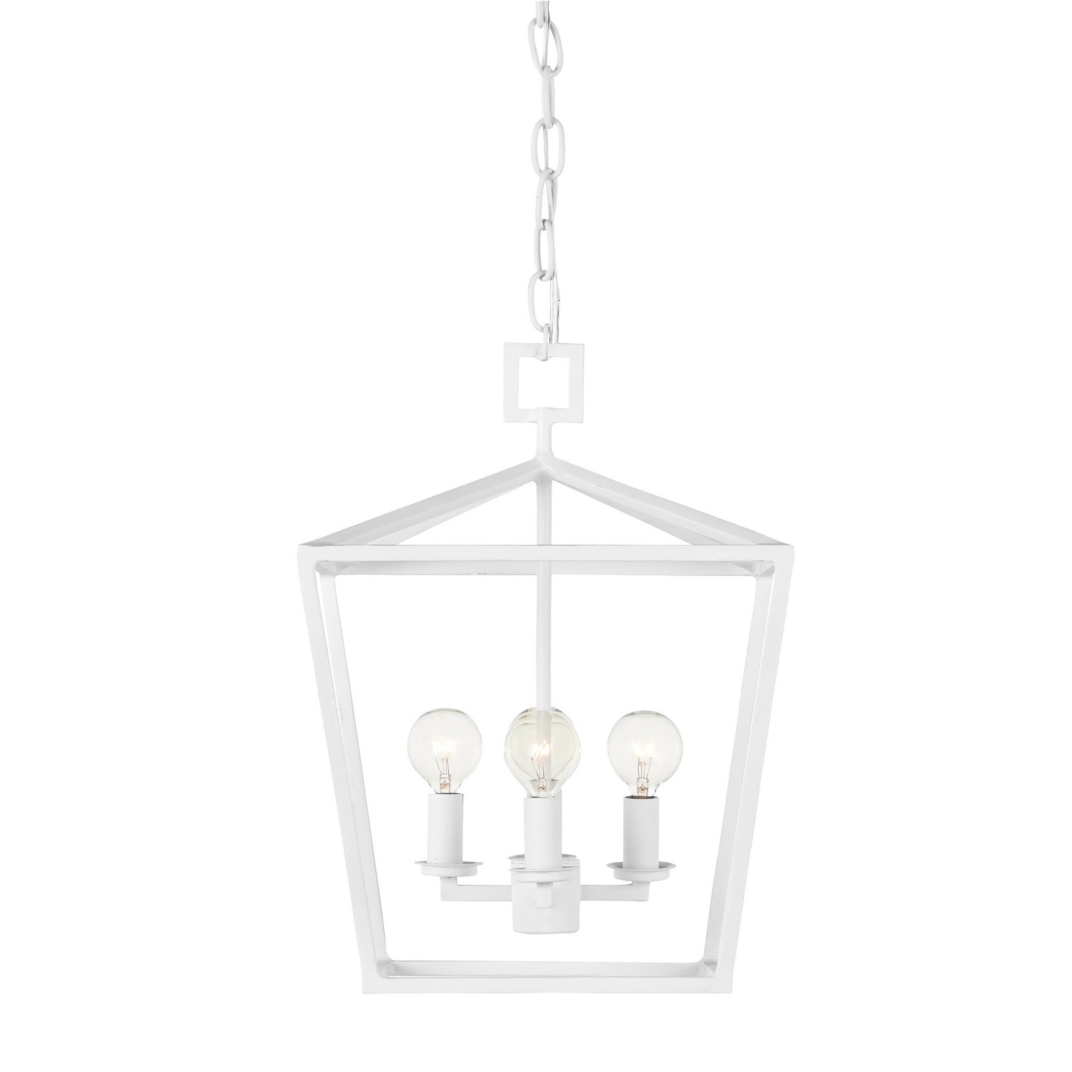 Currey and Company - 9000-0978 - Four Light Chandelier - Denison Collection - Gesso White