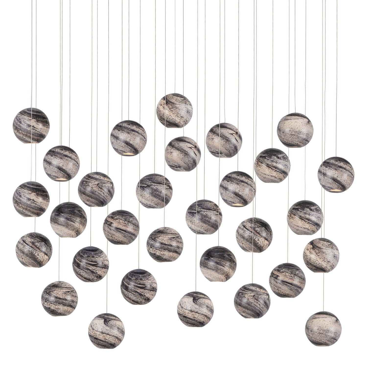 Currey and Company - 9000-1010 - 30 Light Pendant - Palatino Collection - Earth with Speckles