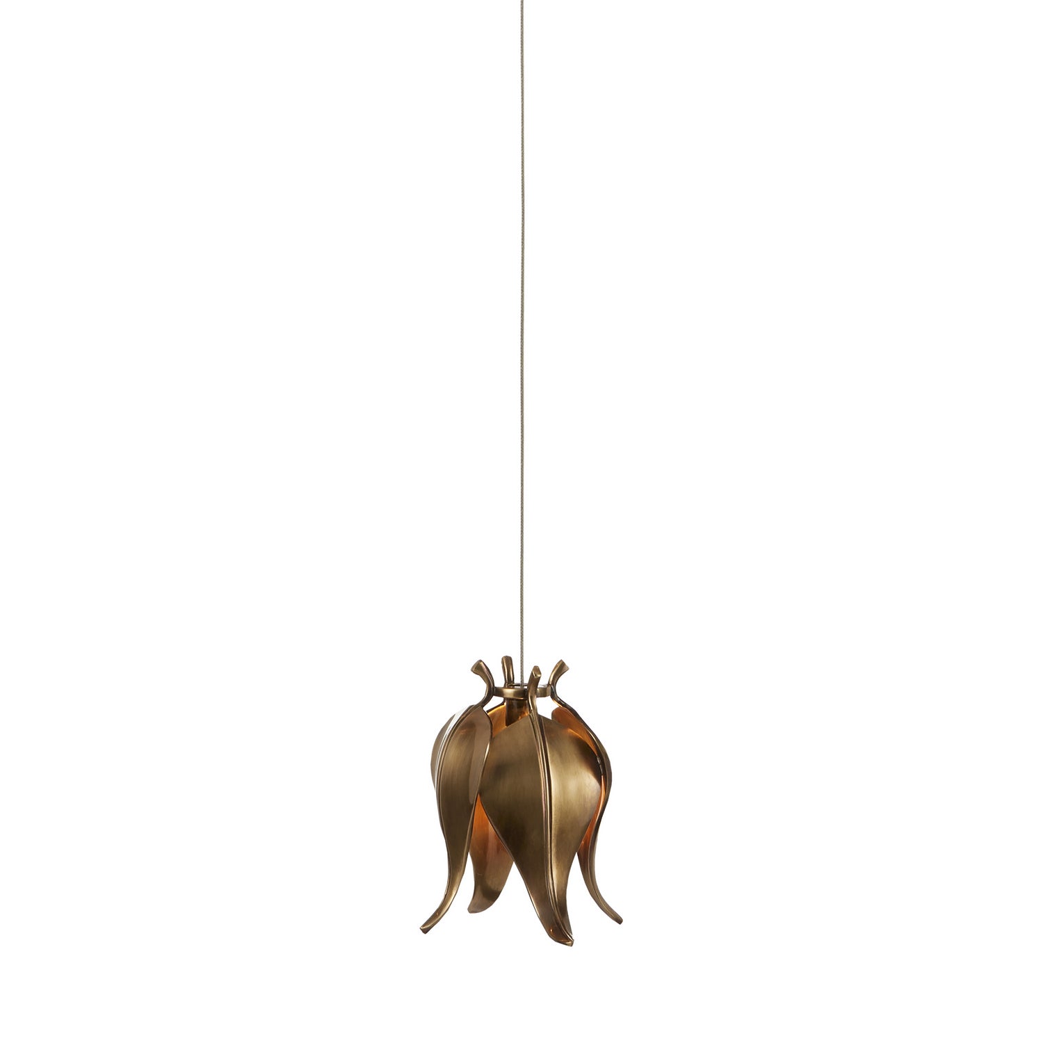 Currey and Company - 9000-1019 - One Light Pendant - Iota Collection - Antique Brass