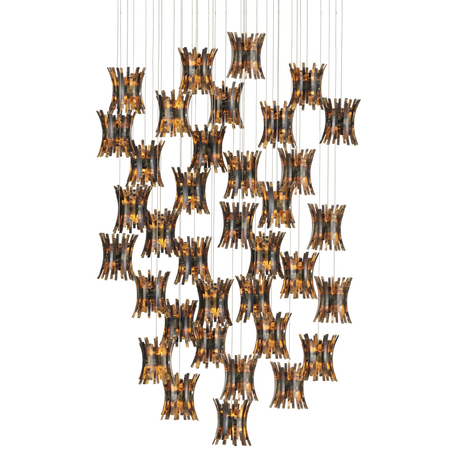 Currey and Company - 9000-1046 - 36 Light Pendant - Alsop Collection - Brown/Black/Natural