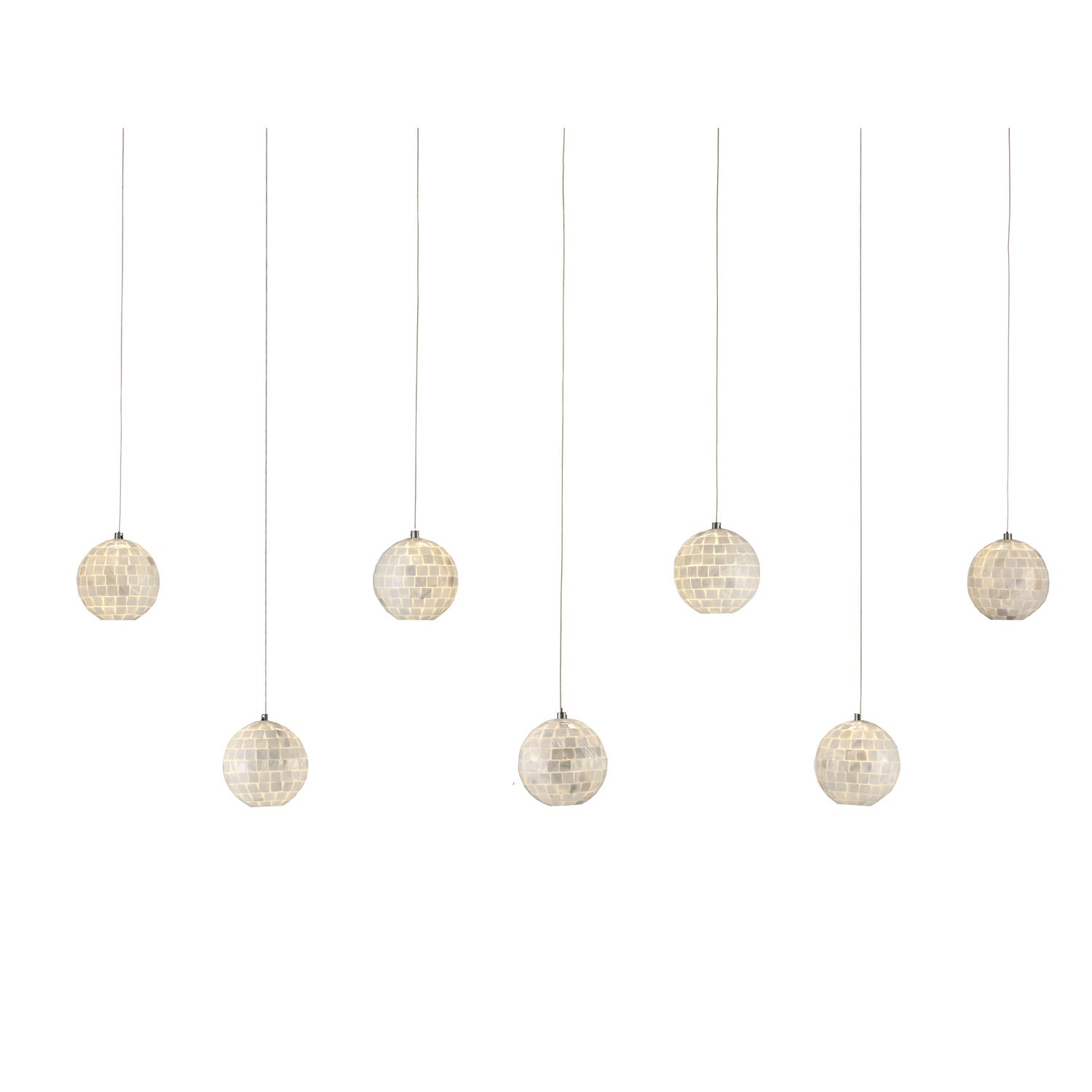 Currey and Company - 9000-1061 - Seven Light Pendant - Finhorn Collection - Pearl