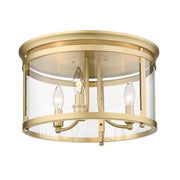 Golden - 1157-FM BCB - Three Light Flush Mount - Payton - Brushed Champagne Bronze
