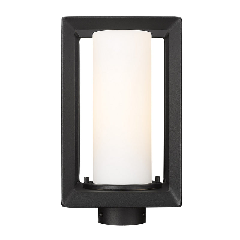 Golden - 2073-OPST NB-OP - One Light Outdoor Post Mount - Smyth - Natural Black