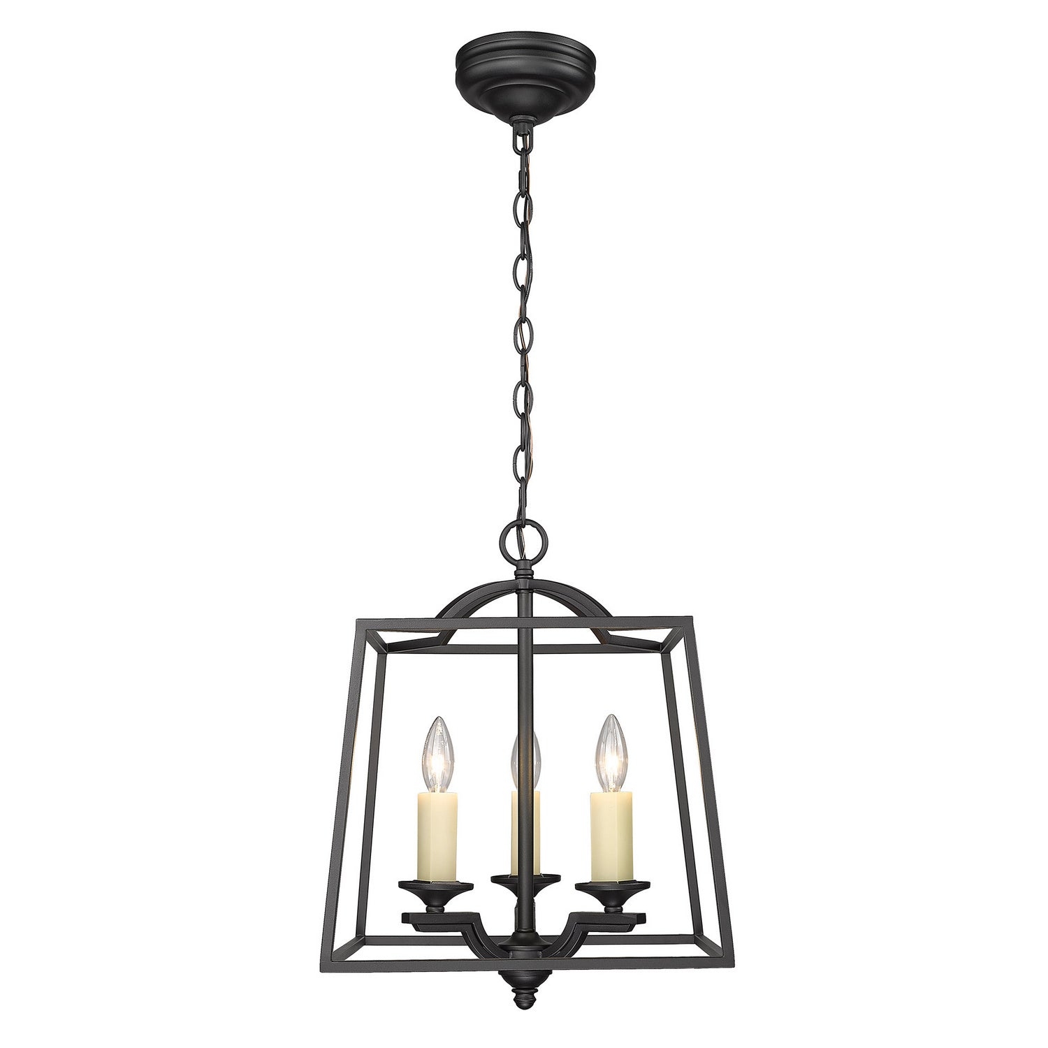 Golden - 3072-3P NB - Three Light Pendant - Athena - Natural Black