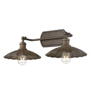 Golden - 3124-BA2 DR - Two Light Vanity - Clemence - Dark Rust