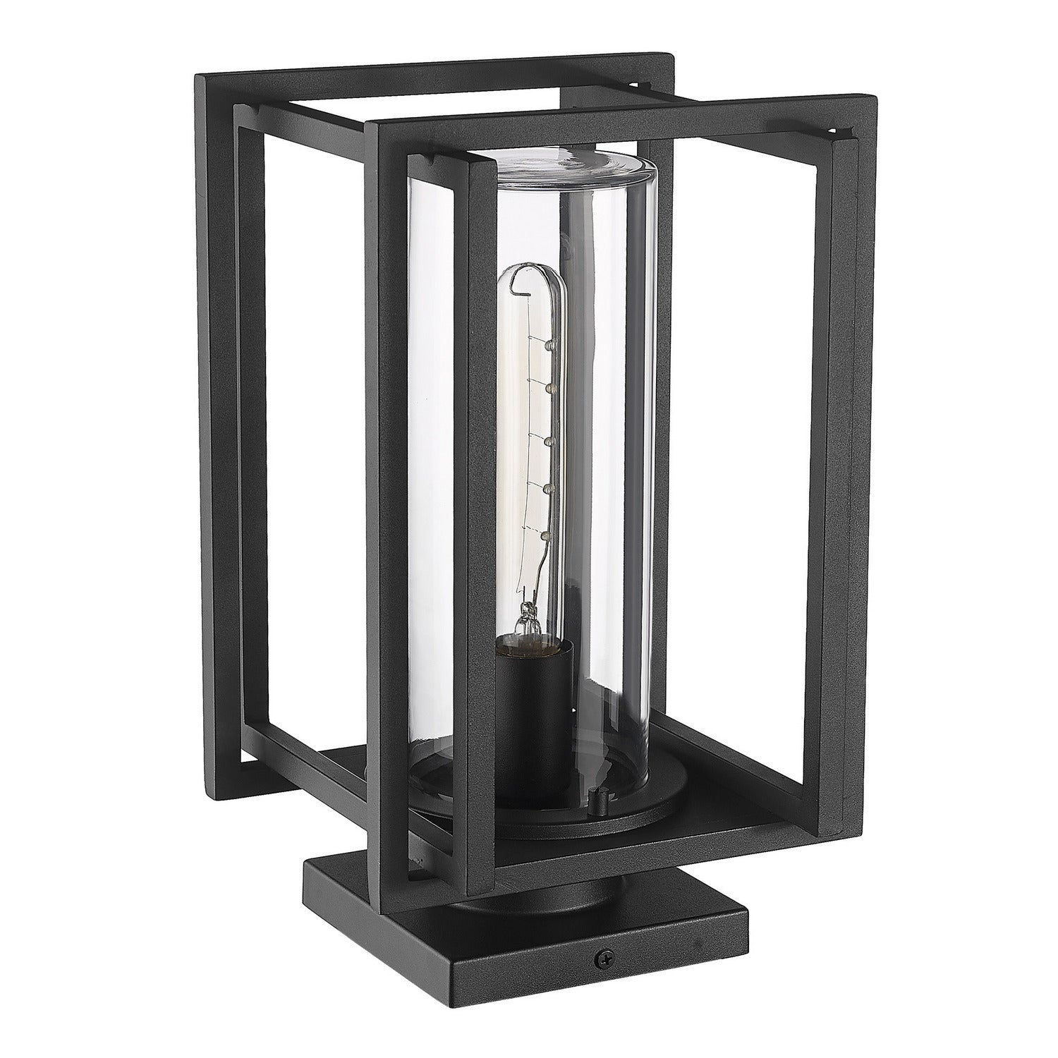 Golden - 6071-OPR NB-CLR - One Light Outdoor Pier Mount - Tribeca - Natural Black
