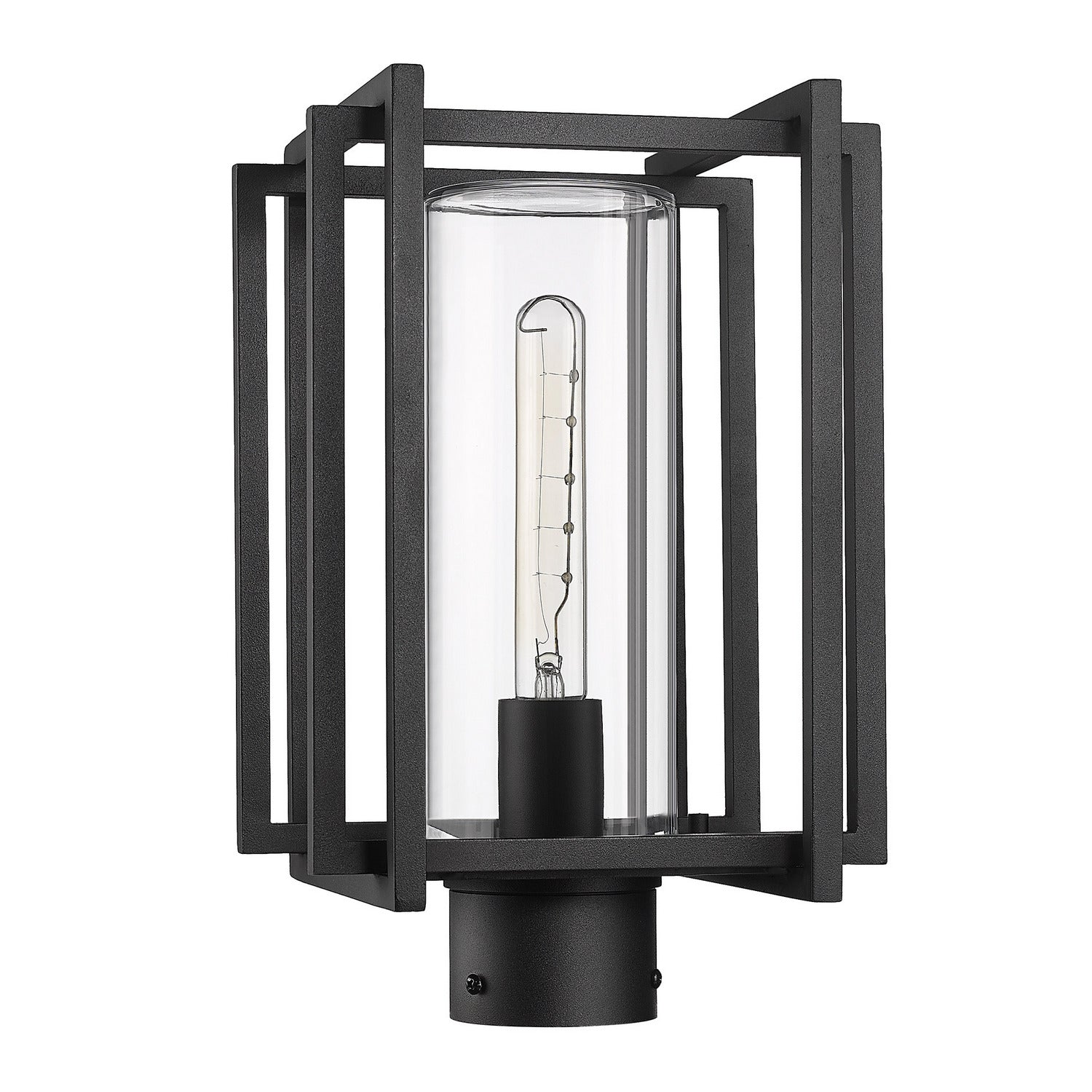 Golden - 6071-OPST NB-CLR - One Light Outdoor Post Mount - Tribeca - Natural Black