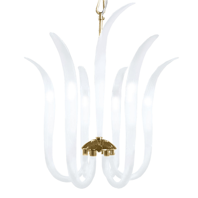 Metropolitan - N9906 - Six Light Pendant - Cisne - Polished Nickel