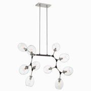 George Kovacs - P1360-619 - Ten Light Chandelier - Nexpo - Brushed Nickel W/Black Accents
