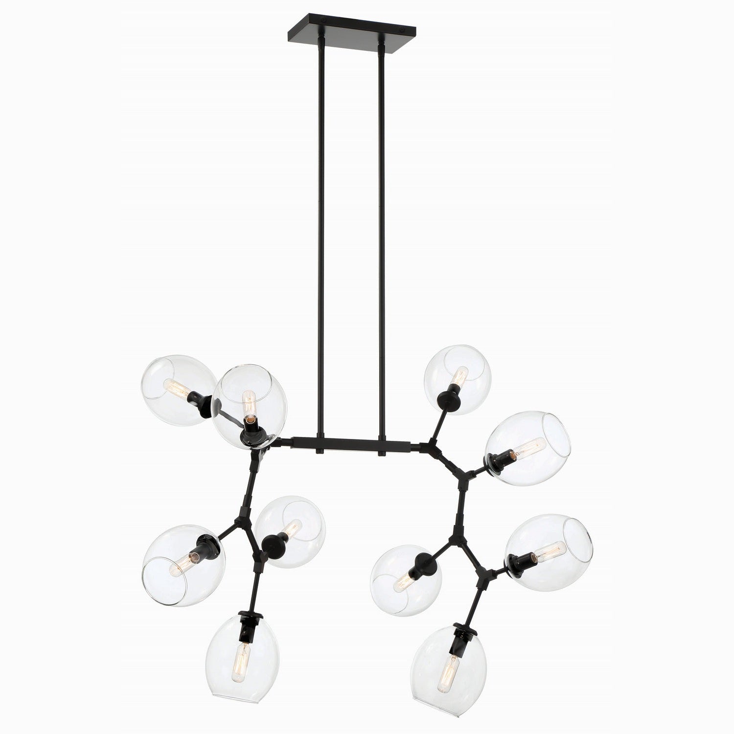 George Kovacs - P1360-66A - Ten Light Chandelier - Nexpo - Matte Black
