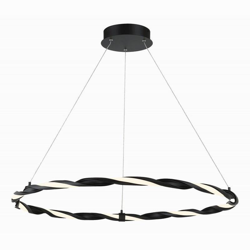 George Kovacs - P5481-66A-L - LED Pendant - Convolution - Matte Black