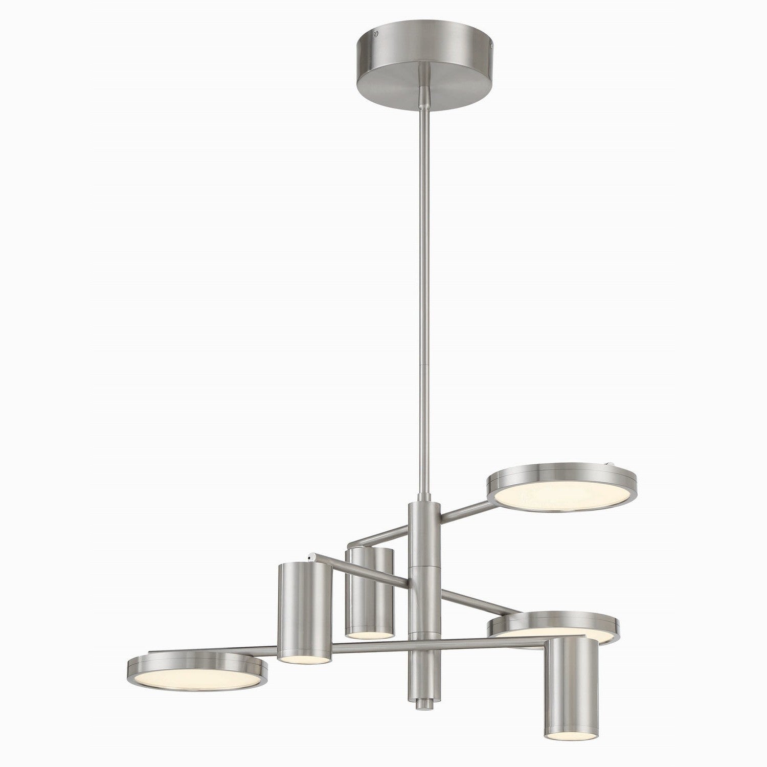 George Kovacs - P5495-084-L - LED Chandelier - Swivel - Brushed Nickel