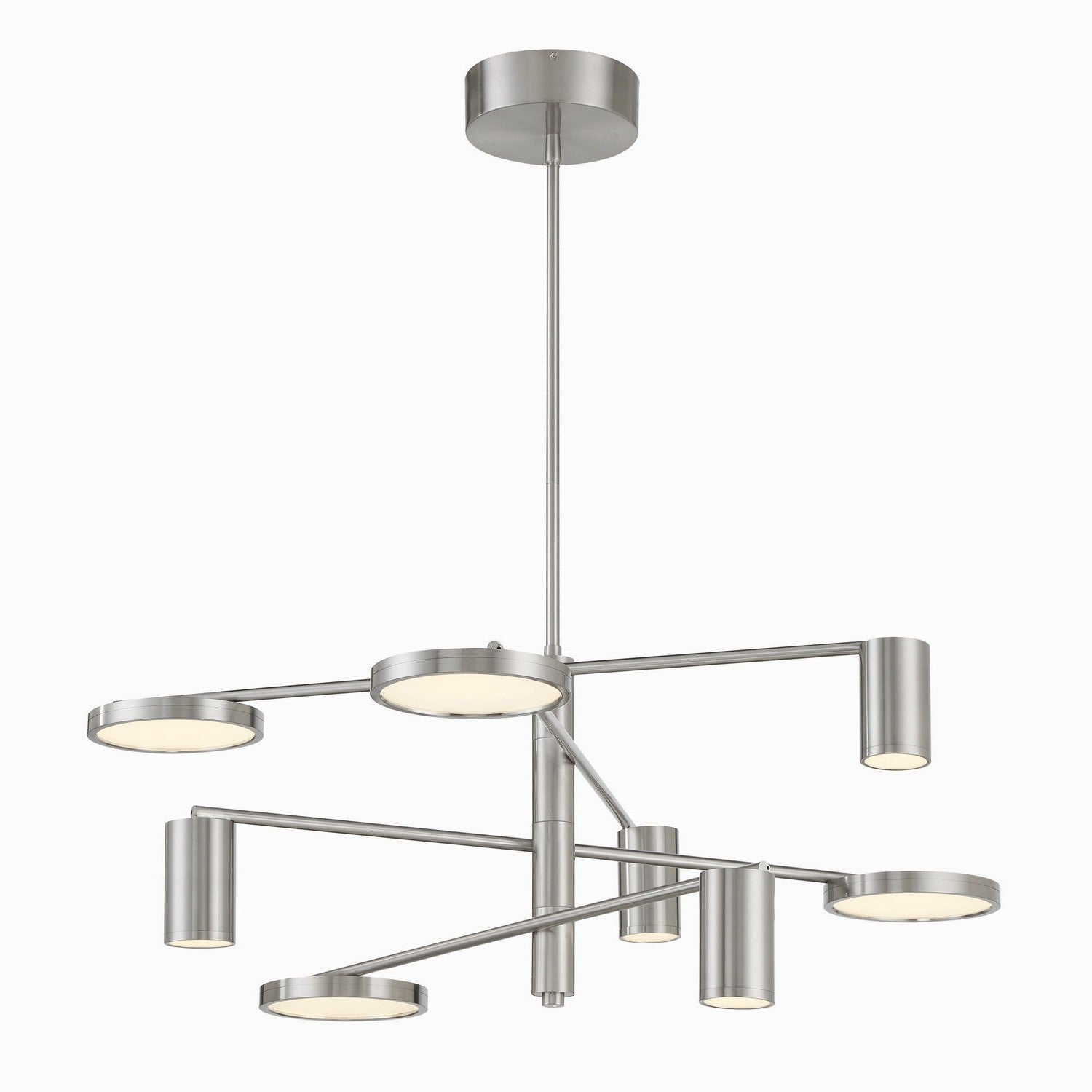 George Kovacs - P5496-084-L - LED Chandelier - Swivel - Brushed Nickel