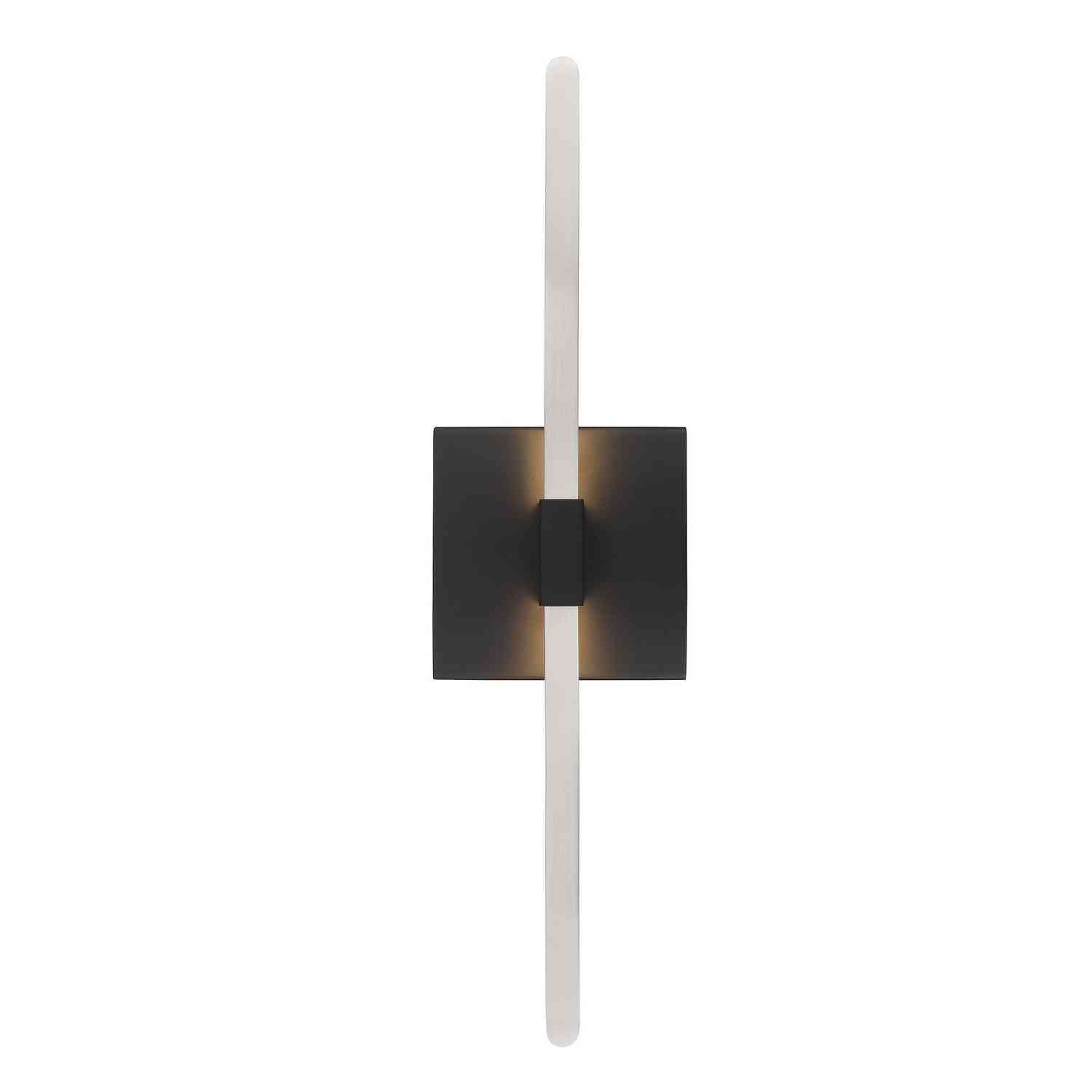 George Kovacs - P5502-691-L - LED Wall Sconce - Archer - Coal With Brushed Nickel