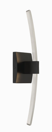George Kovacs - P5502-691-L - LED Wall Sconce - Archer - Coal With Brushed Nickel