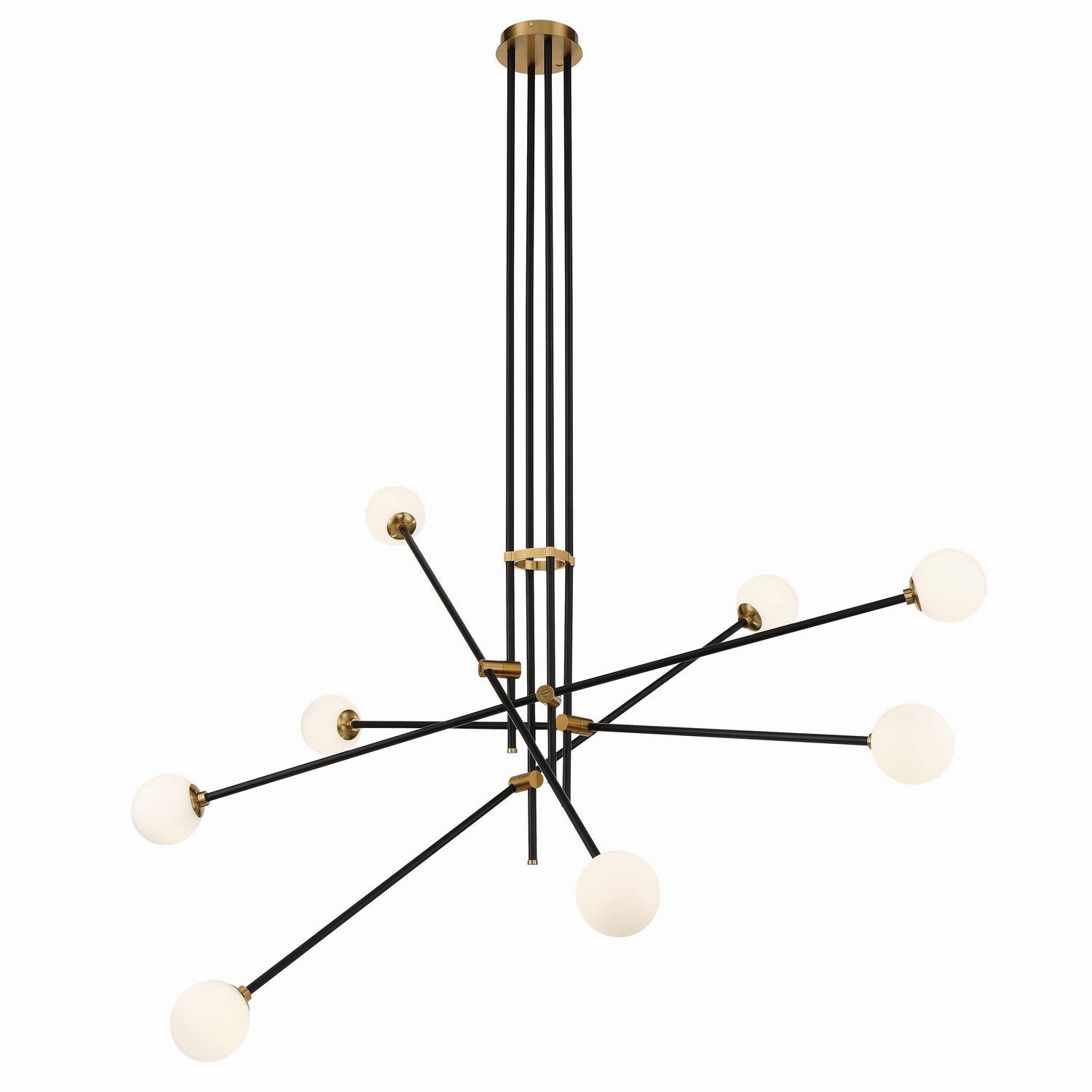 George Kovacs - P8152-681 - Eight Light Chandelier - Cosmet - Coal And Aged Brass