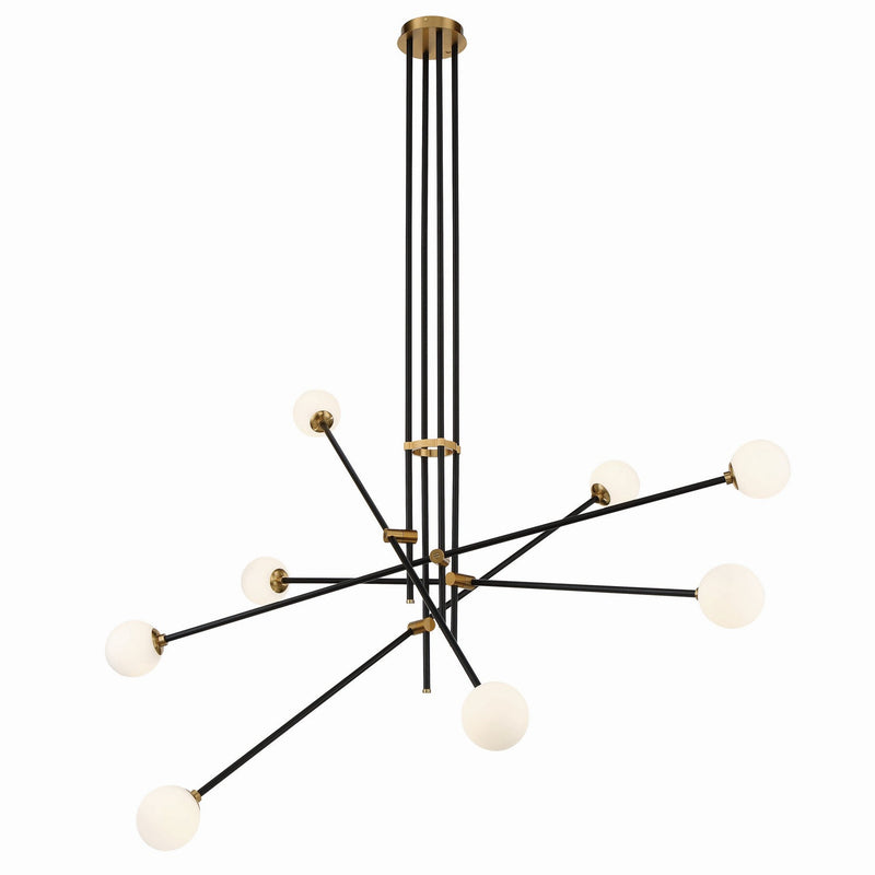 George Kovacs - P8152-681 - Eight Light Chandelier - Cosmet - Coal And Aged Brass
