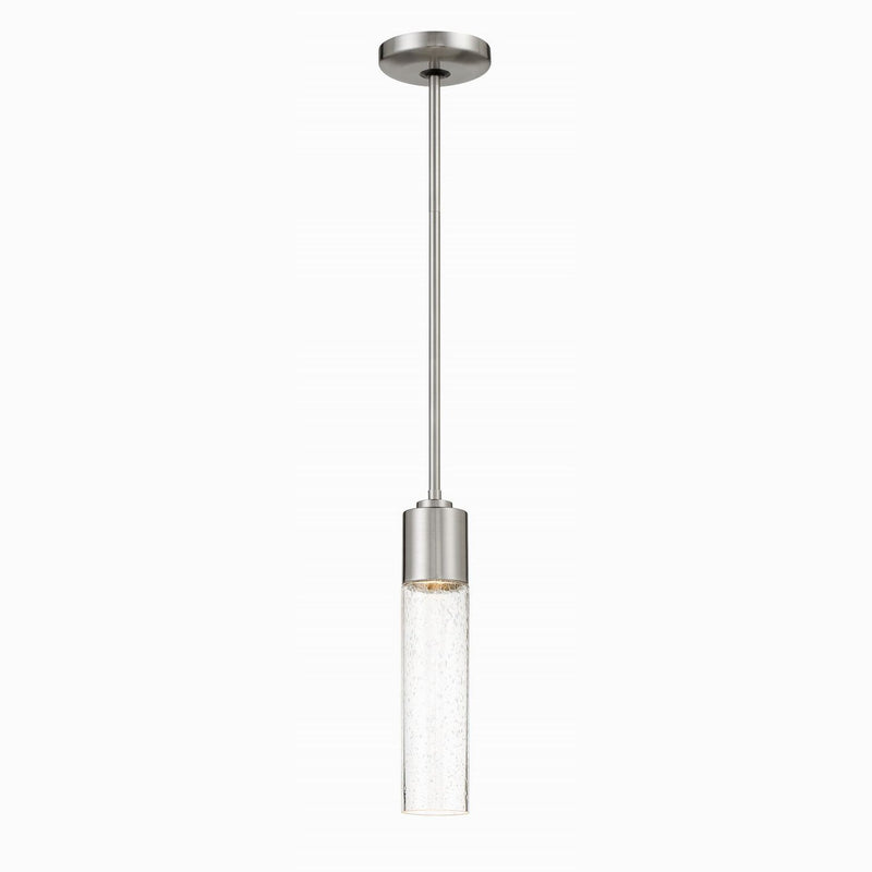 George Kovacs - P971-084 - One Light Mini Pendant - Light Rain - Brushed Nickel