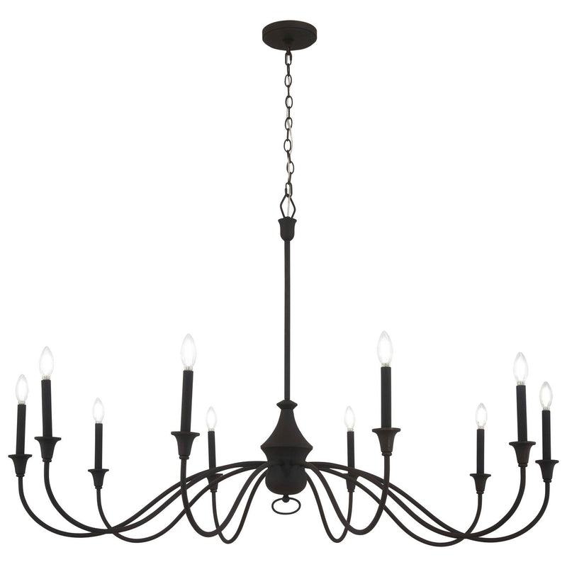 Minka-Lavery - 6259-076 - Ten Light Chandelier - Halifax County - Textured Black