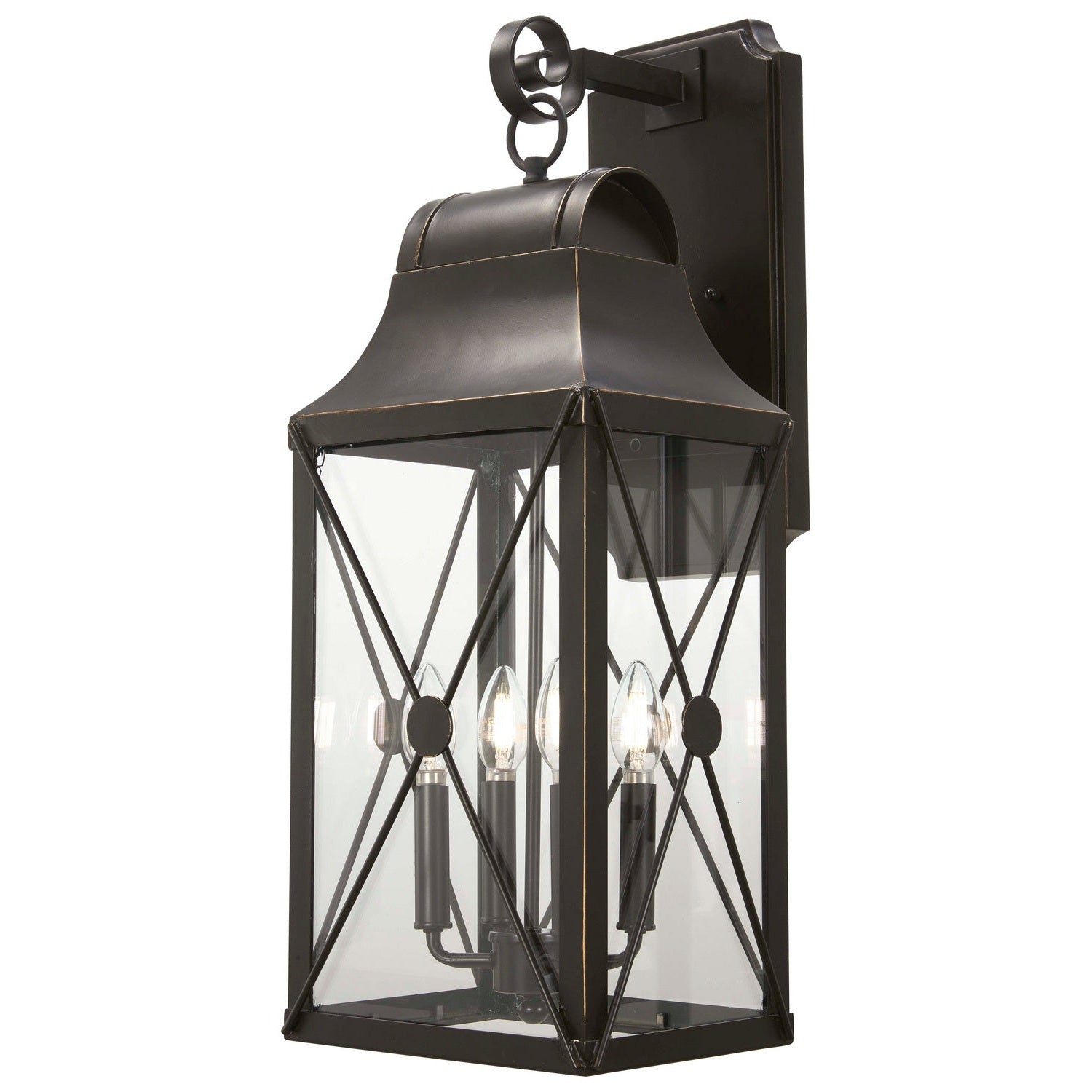 Minka-Lavery - 73293-143C - Four Light Outdoor Wall Mount - De Luz - Oil Rubbed Bronze W/ Gold High