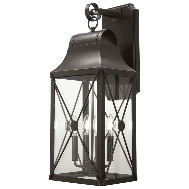 Minka-Lavery - 73293-143C - Four Light Outdoor Wall Mount - De Luz - Oil Rubbed Bronze W/ Gold High