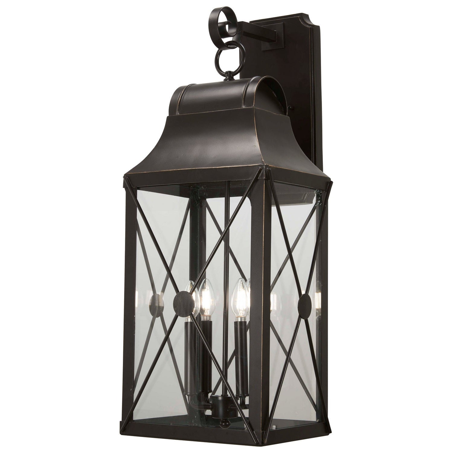 Minka-Lavery - 73294-143C - Four Light Outdoor Wall Mount - De Luz - Oil Rubbed Bronze W/ Gold High