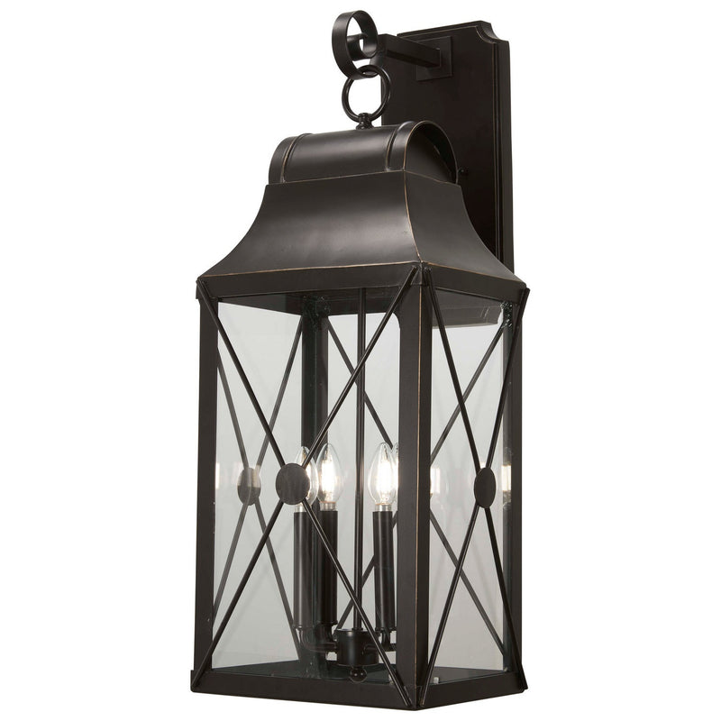 Minka-Lavery - 73294-143C - Four Light Outdoor Wall Mount - De Luz - Oil Rubbed Bronze W/ Gold High