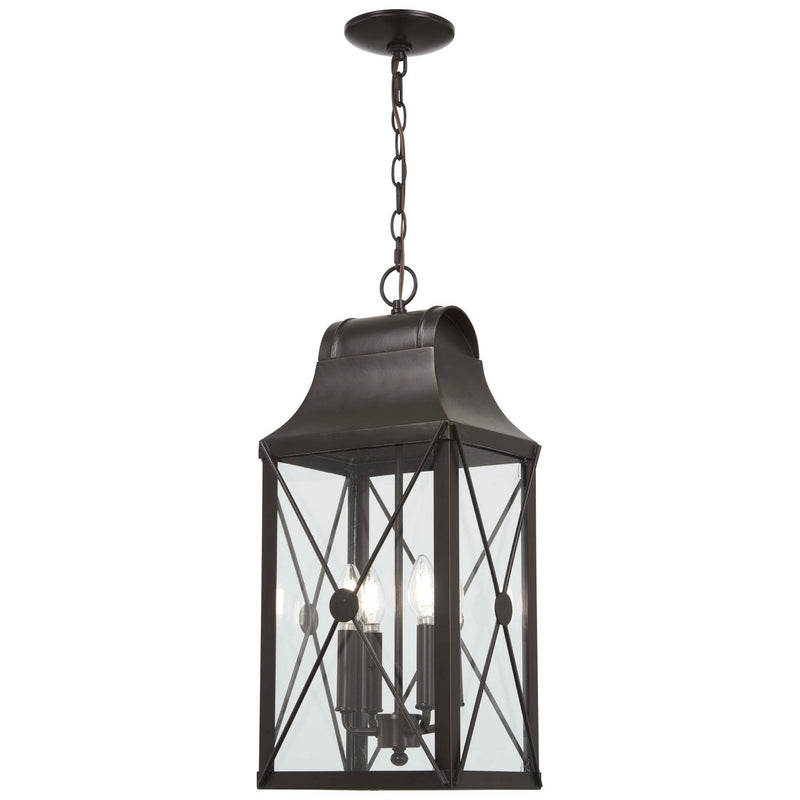 Minka-Lavery - 73297-143C - Four Light Outdoor Chain Hung - De Luz - Oil Rubbed Bronze W/ Gold High