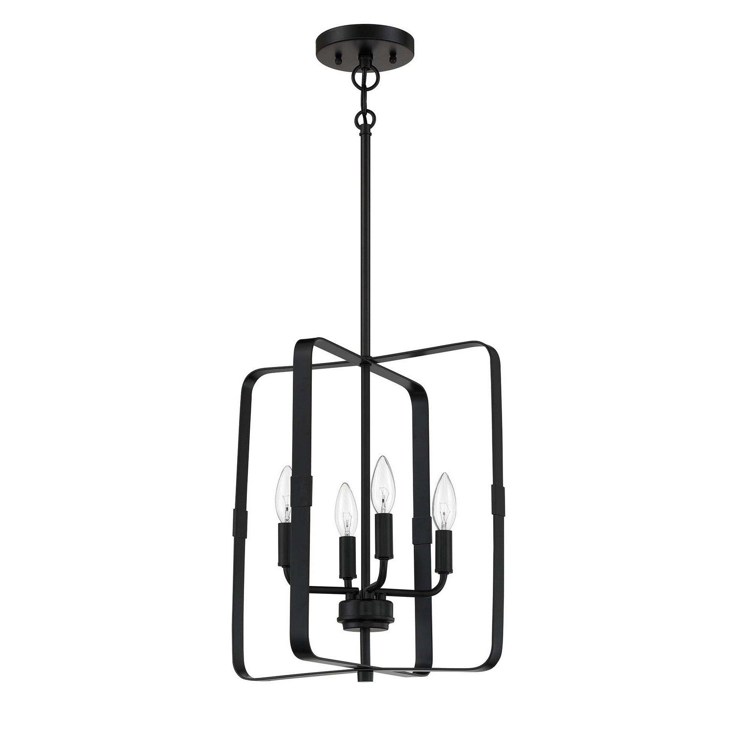 Craftmade - 56034-FB - Four Light Foyer Pendant - Stowe - Flat Black
